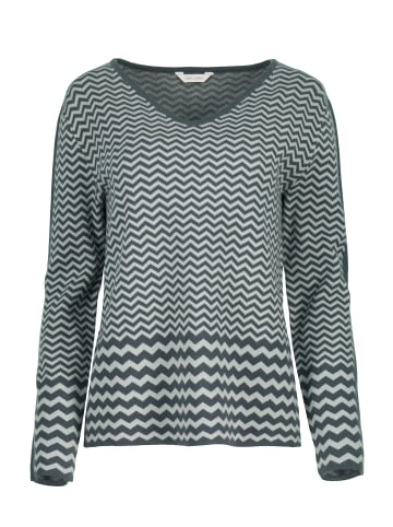 Gina Laura Jacquard-Pullover in nachtgrau