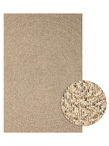 the carpet Juteteppich Kansas E in Natur