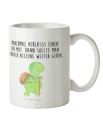 Mr. & Mrs. Panda Haferl Schildkröte Wanderer mit Spruch in Weiß