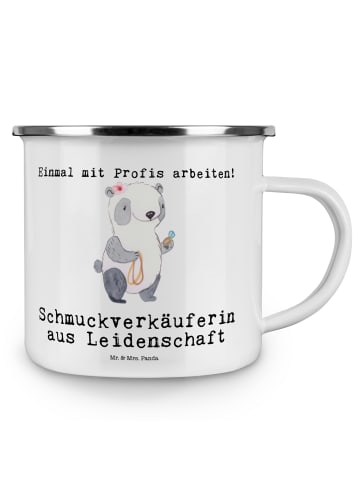 Mr. & Mrs. Panda Kaffeepott Schmuckverkäuferin Leidenschaft mit ... in Weiß