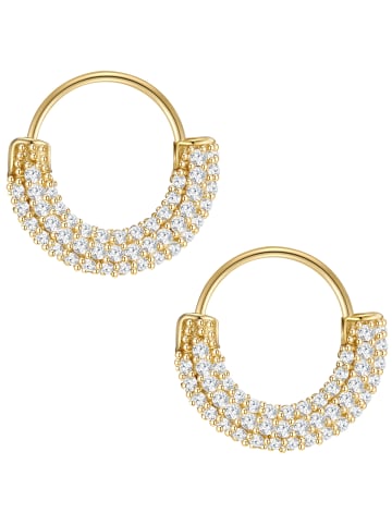 Glanzstücke München Creolen Sterling Silber Zirkonia in gelbgold