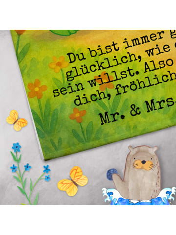 Mr. & Mrs. Panda Handtuch Schildkröte Pfeifen Design mit Spruch in Weiß