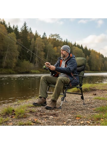COSTWAY Angelstuhl faltbar Campingstuhl in Grün