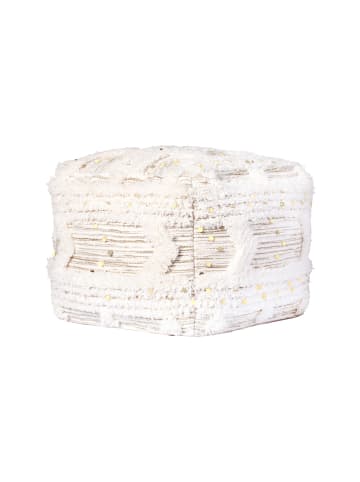 Kayoom Sitzkissen Pouf Bohist 50cm x 50cm boho in creme - khaki