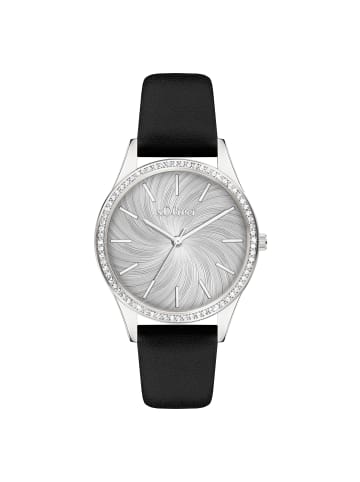 s.Oliver Armbanduhr Classic Sparkle in schwarz