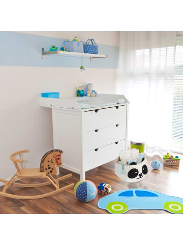 relaxdays Aufbewahrungskorb "Panda" in Weiß/ Schwarz