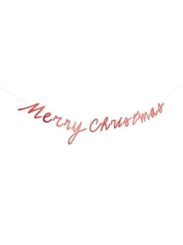 Rico Design Nonbook - Girlande Merry Christmas, Glitter, Rot, FSC MIX, Länge 3 m