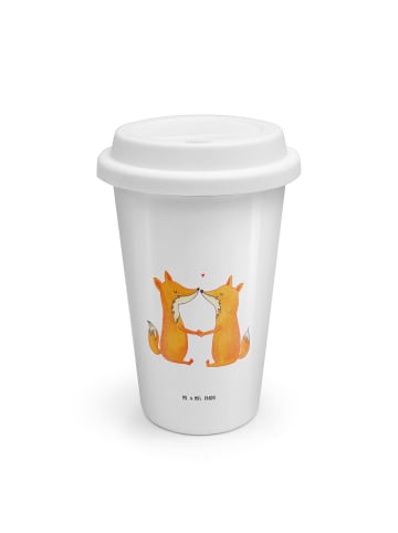 Mr. & Mrs. Panda To Go Becher Füchse Liebe ohne Spruch in Weiß