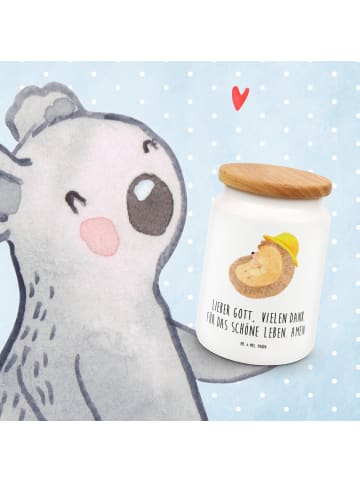 Mr. & Mrs. Panda Frischhaltedosen Igel Beten mit Spruch in Weiß