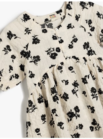 KOTON Kleid in Ekru Gemustert