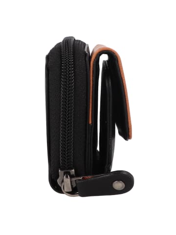 Greenburry Nappa Geldbörse RFID Schutz Leder 11 cm in black-tan