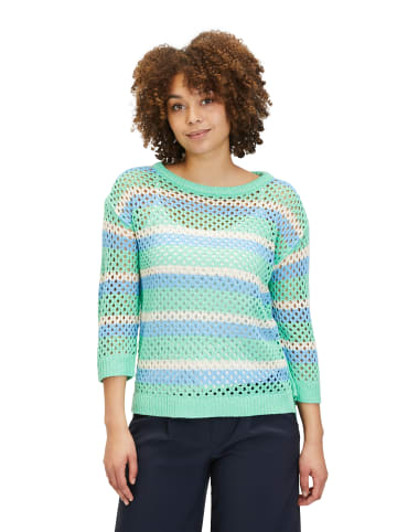 Betty Barclay Grobstrick-Pullover mit Streifen in Patch Green/Blue