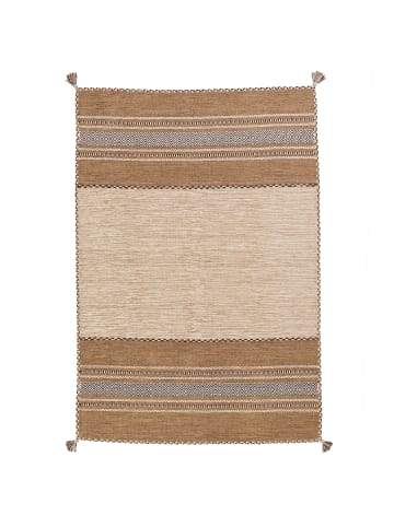 Pergamon Natur Teppich Kelim Navarro in Beige