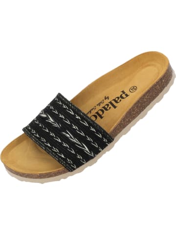 palado Pantoletten in negro/oro (7cm)