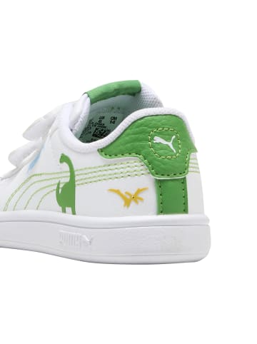 Puma Niedrige Sneakers mit Klettverschluss Smash Dino Grün