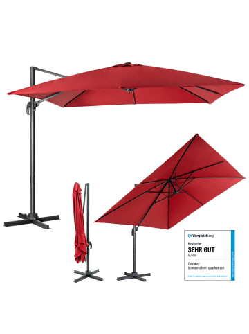 COSTWAY Sonnenschirm 300x300cm in Rot