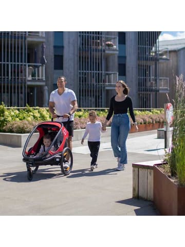 Hamax Hamax Outback Fahrradanhänger für 2 Kinder - Farbe: Rot / Schwarz