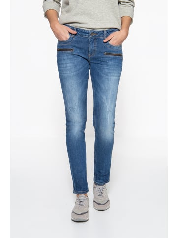 ATT Jeans ATT Jeans ATT JEANS Slim Fit Jeans mit Zier-Reißverschlüssen Lindsey in blau