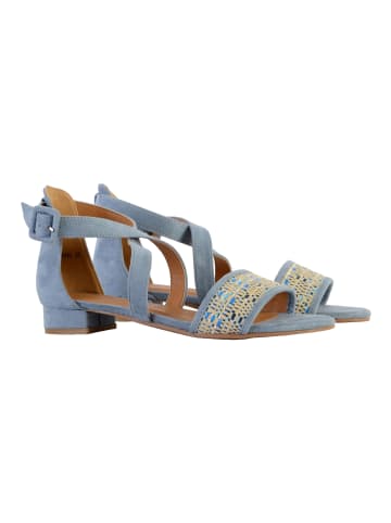 Divine Factory Sandale mit flachem Riemen Blau