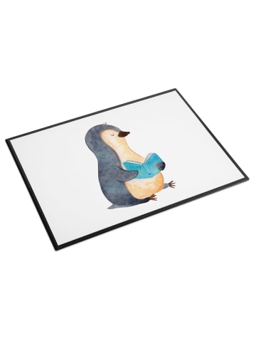 Mr. & Mrs. Panda Bastelmatte Pinguin Buch ohne Spruch in Weiß