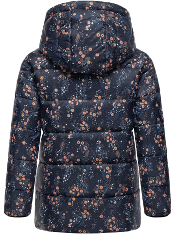 ragwear Steppjacke Roxanka Flowers in Navy