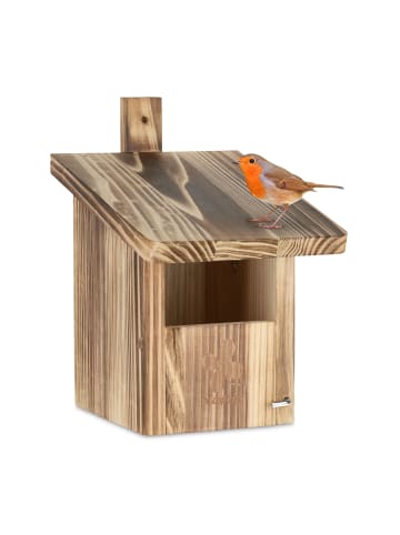 relaxdays Nistkasten in Natur - (B)17 x (H)25 x (T)21,5 cm