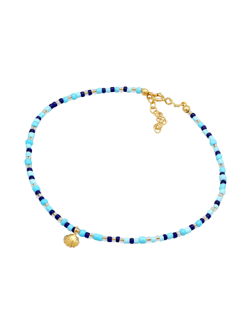 Elli Fußschmuck 925 Sterling Silber Muschel in Gold