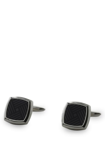 Andrew James Manschettenknöpfe in silber marine - 0001