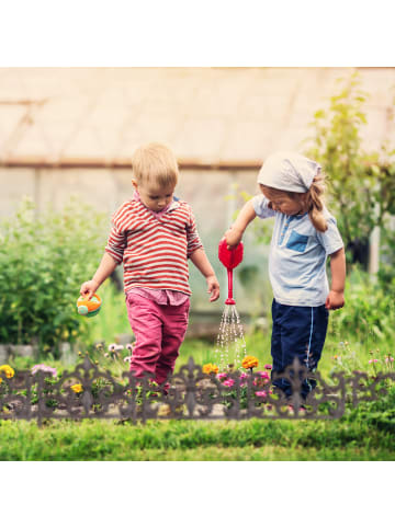 relaxdays 5x Beetzaun in Weiß 27x27 cm