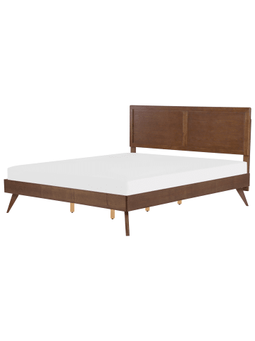 Beliani Doppelbett ISTRES in Braun - (W) 187 x (H) 120 x (L) 205 cm