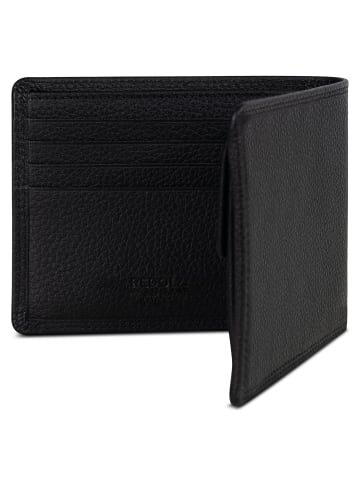 Redolz Leather Essentials QF Geldbörse RFID Leder 11,5 cm in all black