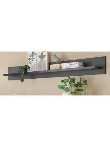 Furn.Design Wandboard schwarz matt, Wandregal 180 cm