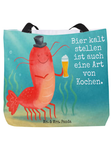 Mr. & Mrs. Panda Schultertasche Hummer Weizen Design mit Spruch in Weiß