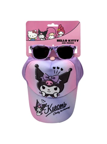 COFI 1453 Hello Kitty & Kuromi Kinder-Set – Cap & Sonnenbrille 53 cm mit in Mehrfarbig