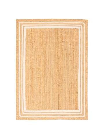 Pergamon Jute Teppich Salsa Bordüre in creme