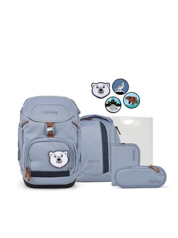 Ergobag Grundschulranzen, PACK "FährtenlesBär" 6-tlg. in Blau