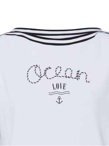 MARC CAIN SPORTS  Shirt in weiß schwarz