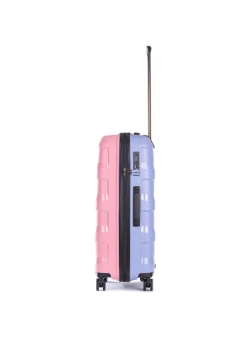 Stratic Straw 4-Rollen Trolley bicolor 66 cm in rose light-blue