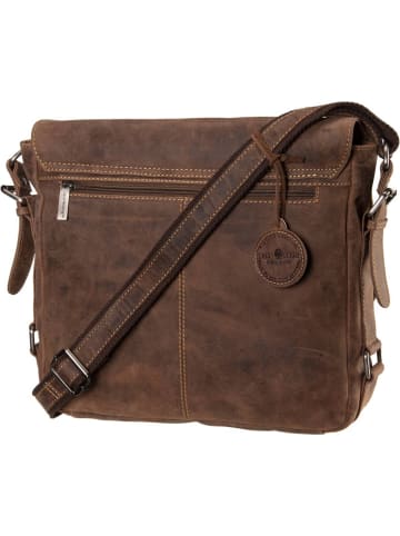 Greenburry Umhängetasche Vintage Revival Messenger 1913 in Sattelbraun