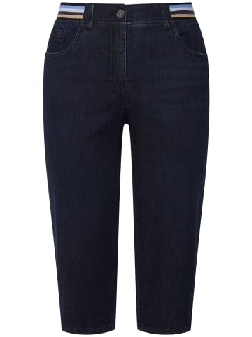 Ulla Popken Caprijeans in dark blue denim