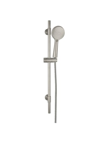 Wenko Brauseset YOUNG, Edelstahl in Mattsilber, (L) 66 cm