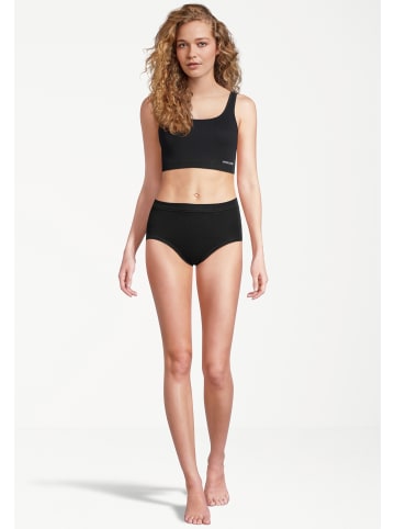 Conta Taillen Slip Feinripp in Schwarz / beige