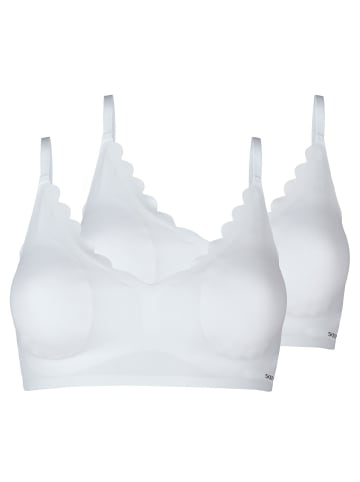 Skiny 2er Pack Bustier mit herausnehmbare Pads in white