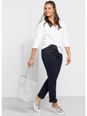 sheego Stretch-Jeans in blue black denim