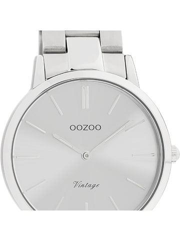 Oozoo Analog-Armbanduhr Oozoo Vintage Series silber mittel (ca. 34mm)