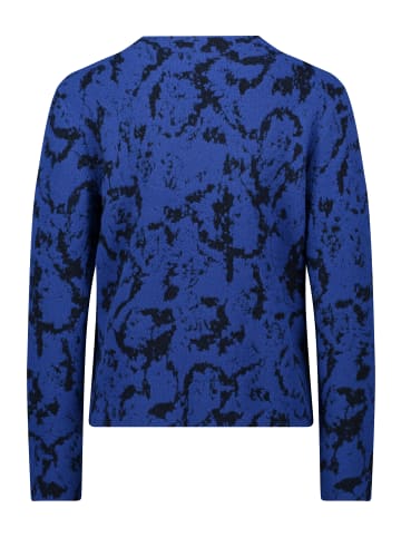 BETTY & CO Strickpullover mit Stehkragen in Blue/Black