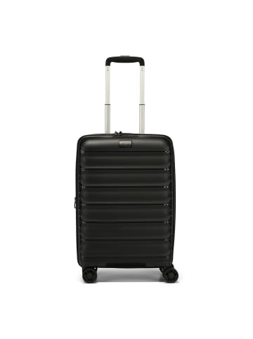 D&N Travel Line 4700 4 Rollen Kabinentrolley 55 cm mit Dehnfalte in black