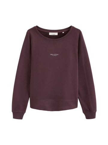 Marc O'Polo Sweatshirt relaxed garment-dyed in Black Cherry