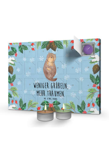 Mr. & Mrs. Panda Duftkerzen Adventskalender Otter Muschel mit Sp... in Blau Pastell