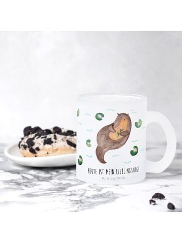 Mr. & Mrs. Panda Teetasse Otter Seerose mit Spruch in Transparent